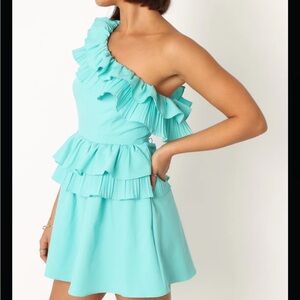 DO+BE Turquoise Ruffle Romper